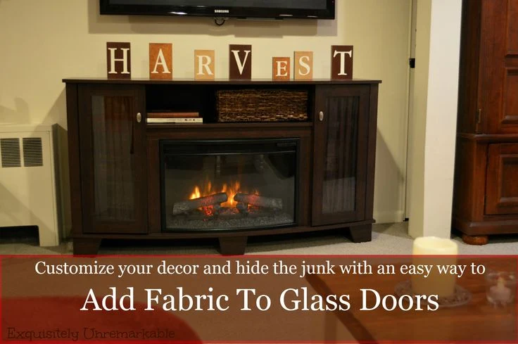 Adding fabric to glass doors