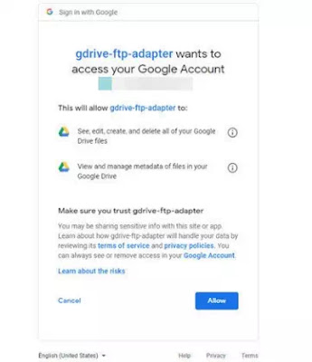 Cara Menggunakan Google Drive sebagai Server FTP atau Network Drive-8 Cara Menggunakan Google Drive sebagai Server FTP atau Network Drive-8