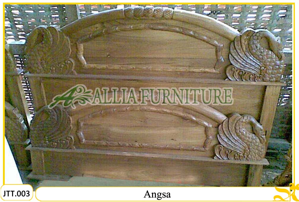 Tempat Tidur Ukiran Kayu Jati Angsa Allia Furniture Tempat Tidur Ukiran Kayu Jati Angsa Allia Furniture