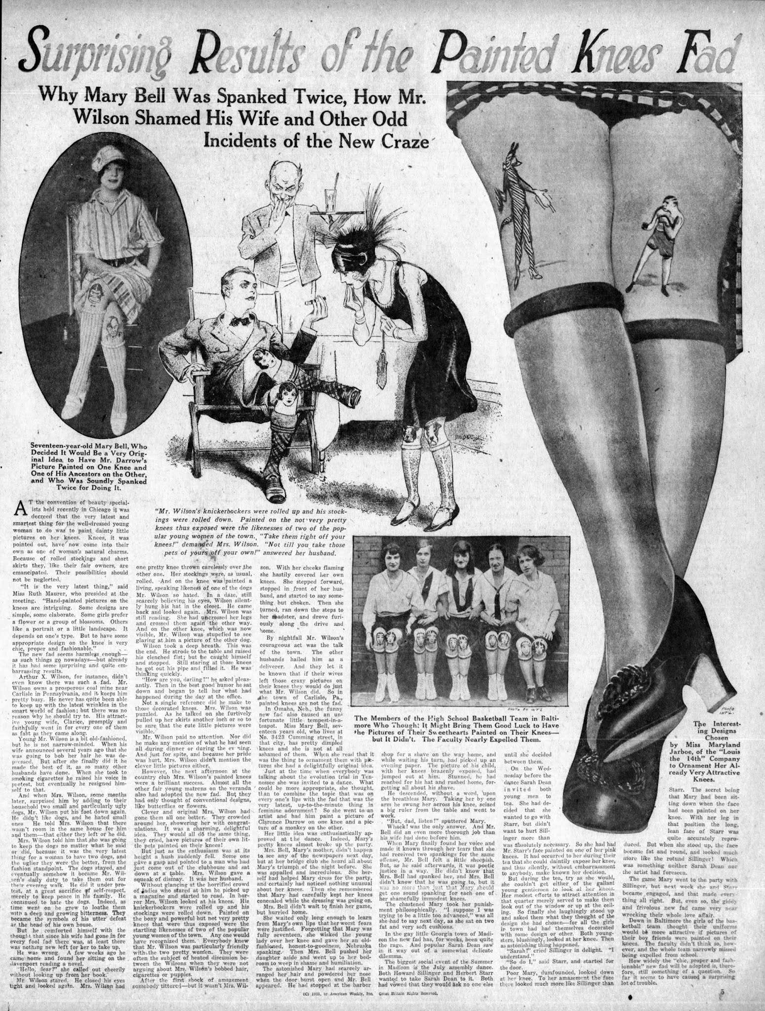 Hand-Painted Knees 1920s Trend You Probably Never Heard Of ~ Vintage Everyday image photo