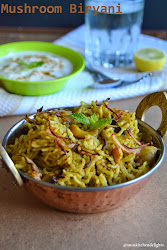 biryani mushroom anu