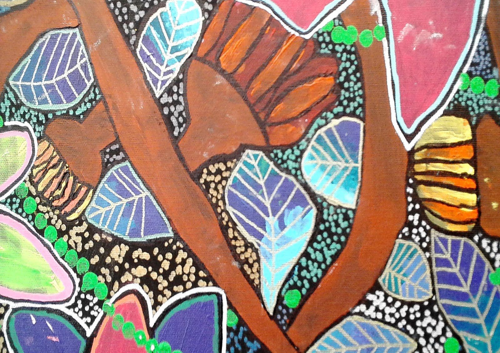 STUDENT ARTWORKS Art Club Aboriginal Wildflowers