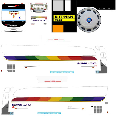 livery bussid sinar jaya polos