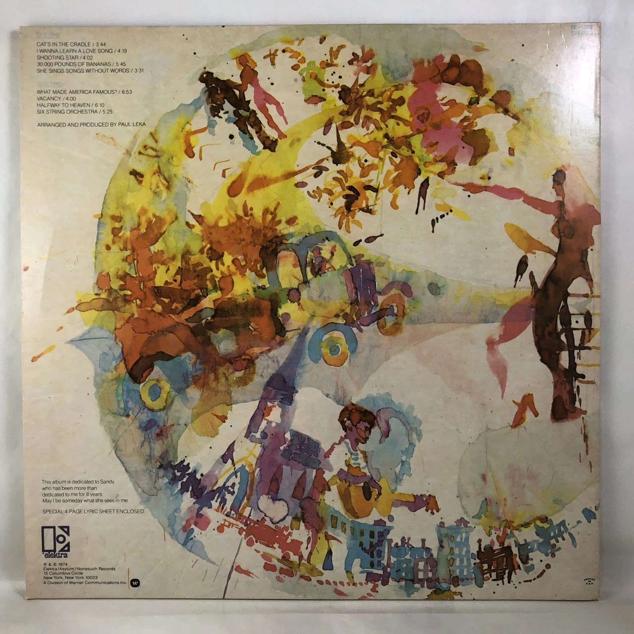 Classic Rock Covers Database Harry Chapin Verities & Balderdash (1974)