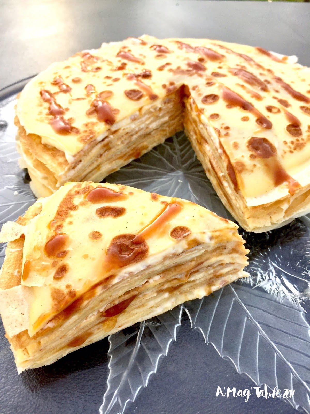 A Mag Table Gateau De Crepes Mascarpone Et Caramel Beurre Sale