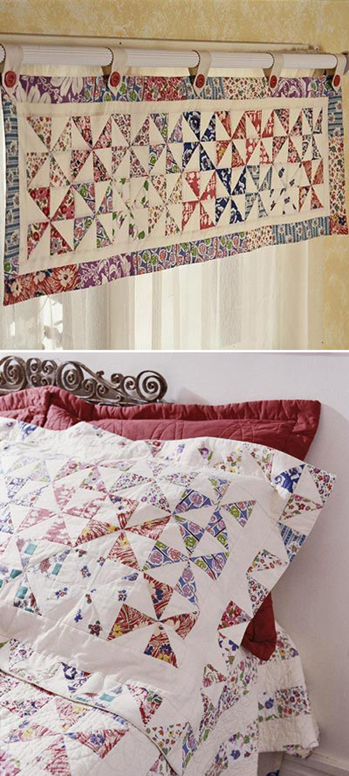 Pieced Pinwheels - Free Quilt Pattern