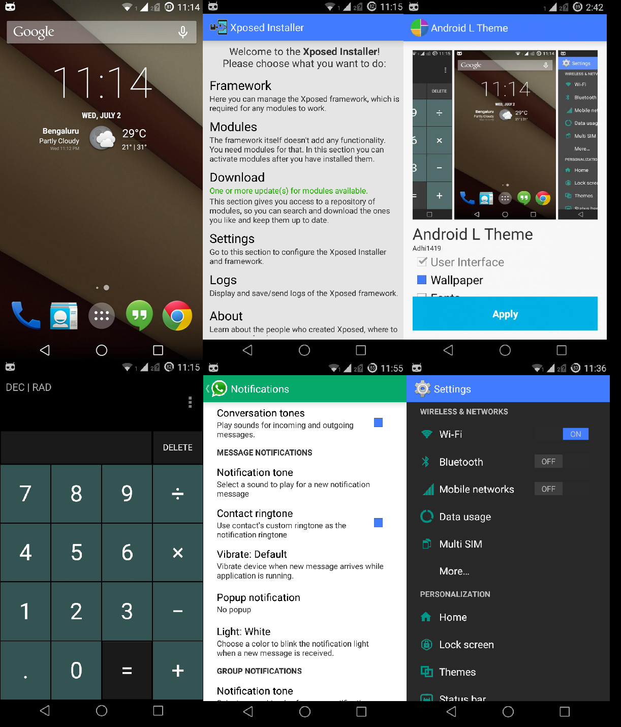 Android L Theme Package v1.1 for Android Devices