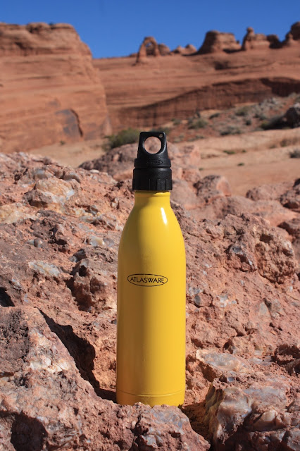 Atlas ware water bottle at delicate arch