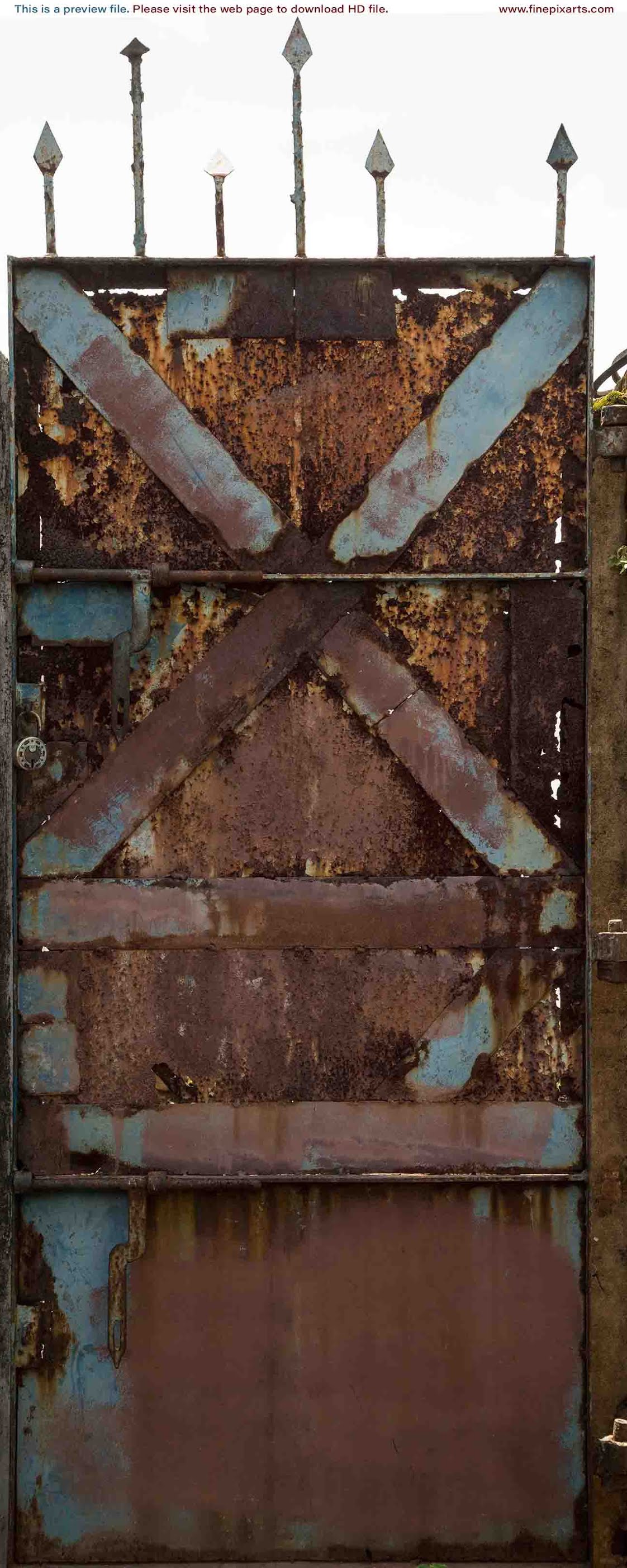 Rusty metal gate texture 00003
