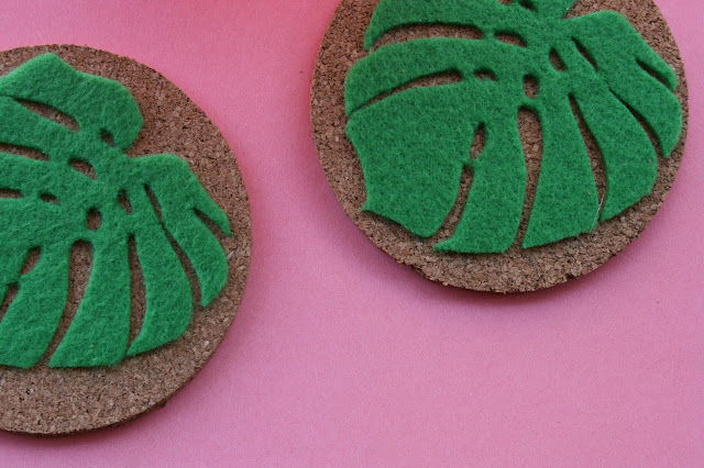 Create these fun Monstera leaf coasters with the all new Cricut Maker!