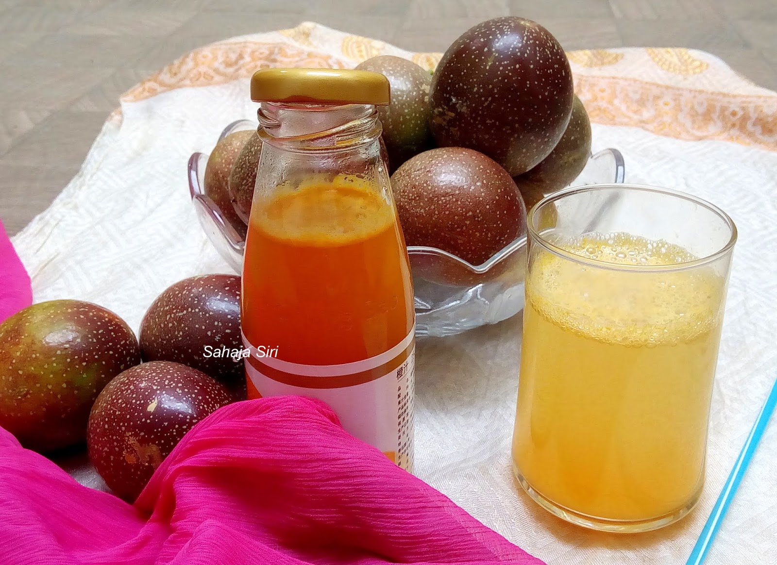 Homemade passion fruit squash/ Passion fruit juice concentrate