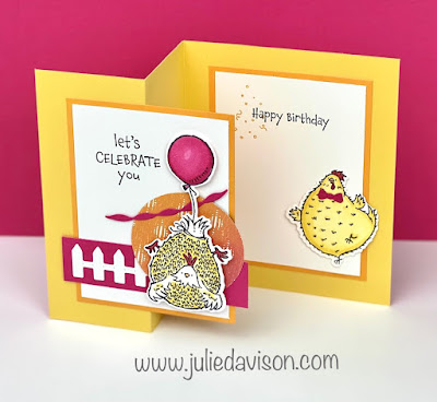 Stampin' Up! Hey Birthday Chick Z Fold Card ~ www.juliedavison.com #stampinup