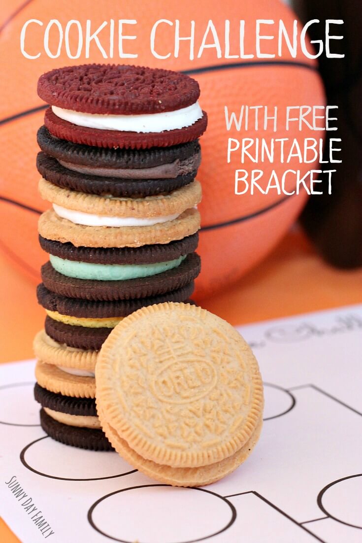 Cookie Challenge Party Game with Free Printable Tournament Bracket