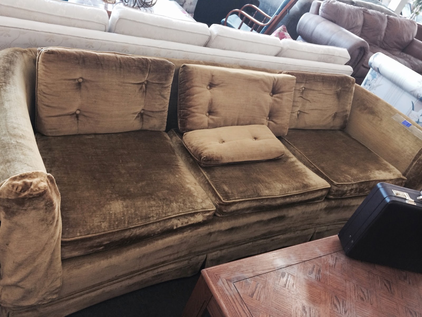 Revamp Vintage Gold Couch