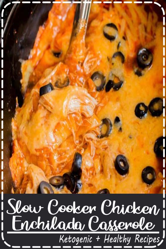 Slow Cooker Chicken Enchilada Casserole - Kitchen Teresa