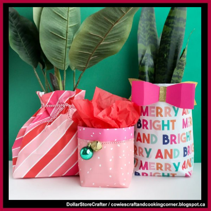 Dollar Store Crafter How To Make A Gift Bag Out Of Dollar Tree