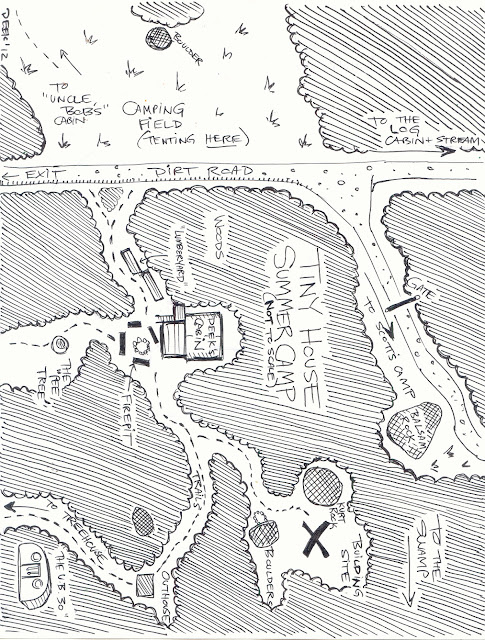 Relaxshacks.com: A woodland map of the Tiny House Summer Camp's ...