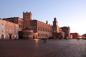 The Castello del Pio on Piazza Martiri in Carpi, one of the largest public squares in Italy