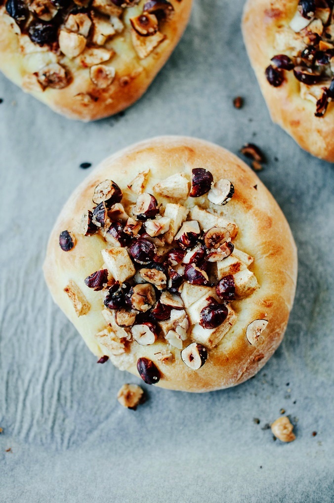 Roses in the Oven Apple, halva & hazelnut buns
