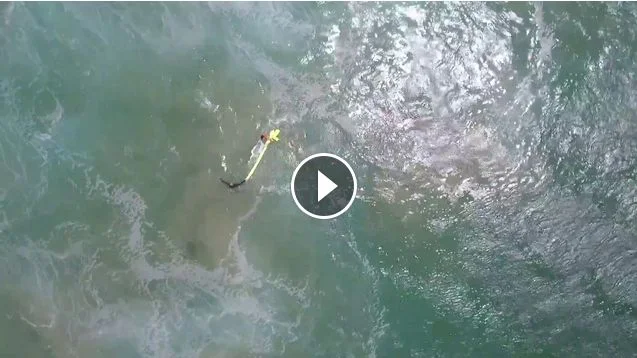 The world s first surf rescue by drone