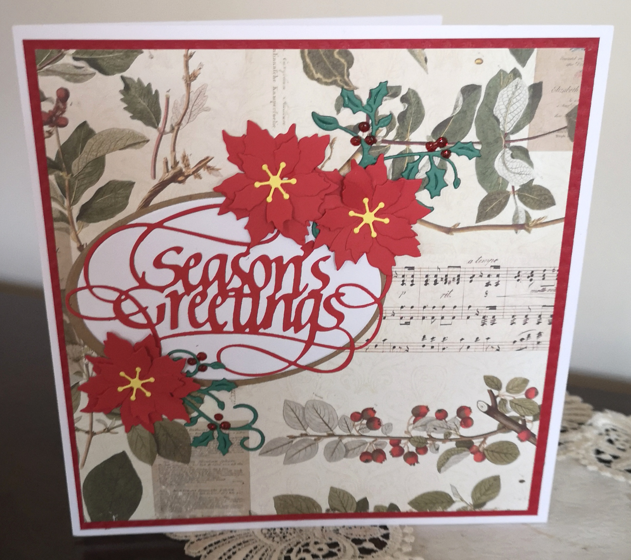 Cards made by Beckie Patterned Paper Christmas Card