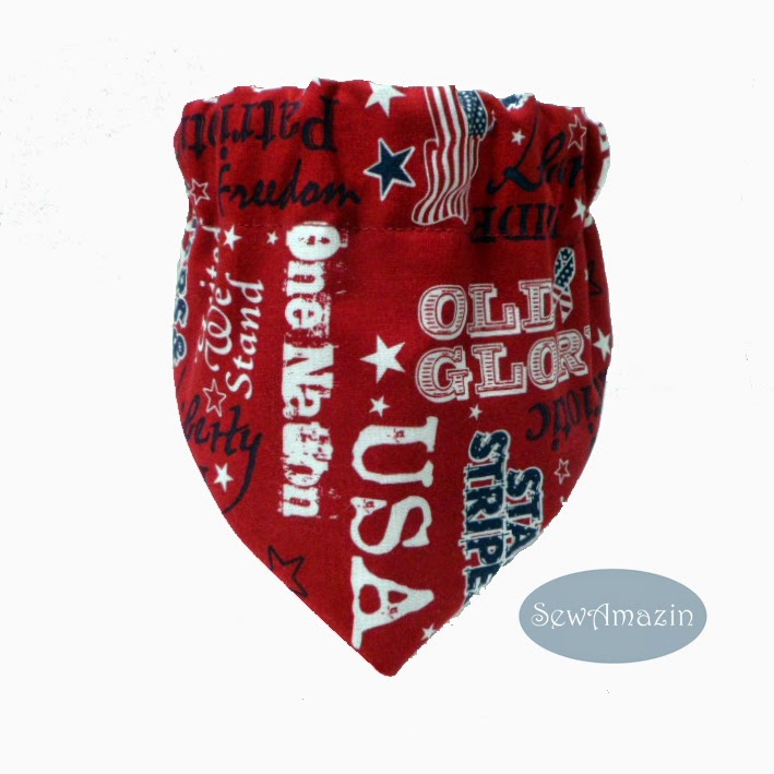 Patriotic Pet Bandanas and Scrunchie Neck Ruffles