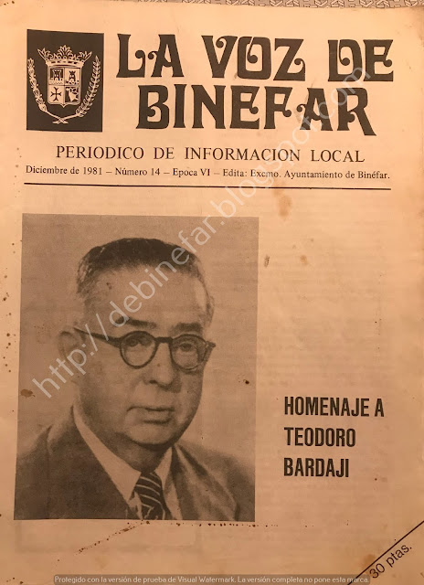 Homenaje a Teodoro Barají