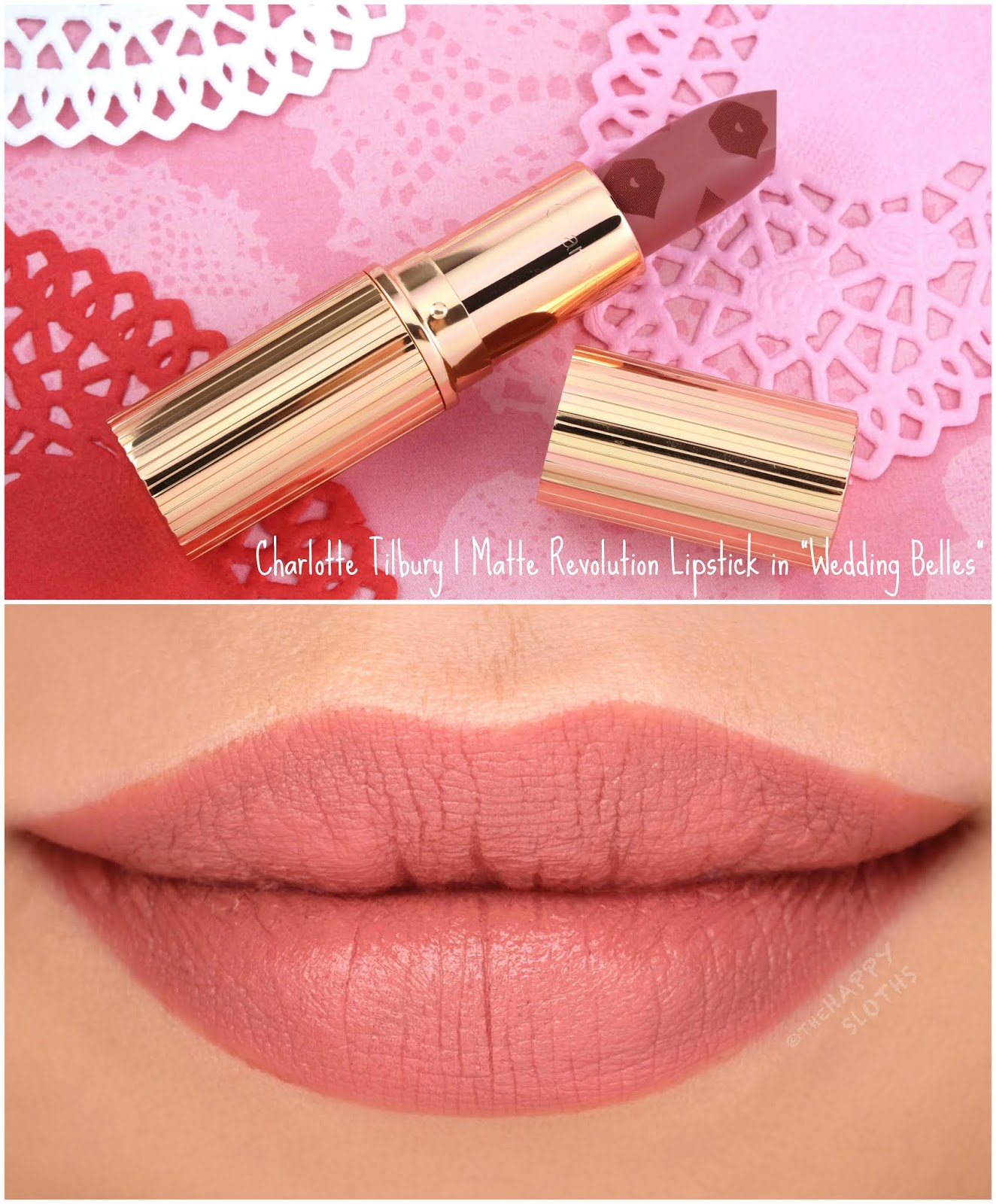 Charlotte Tilbury | *NEW* Love Filter Matte Revolution Lipstick in "Wedding Belles": Review and Swatches