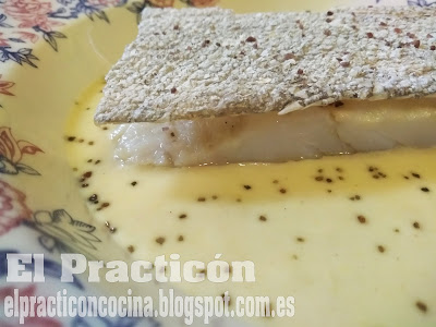 Crema de Maíz, Bacalao Confitado y Crujiente de su piel