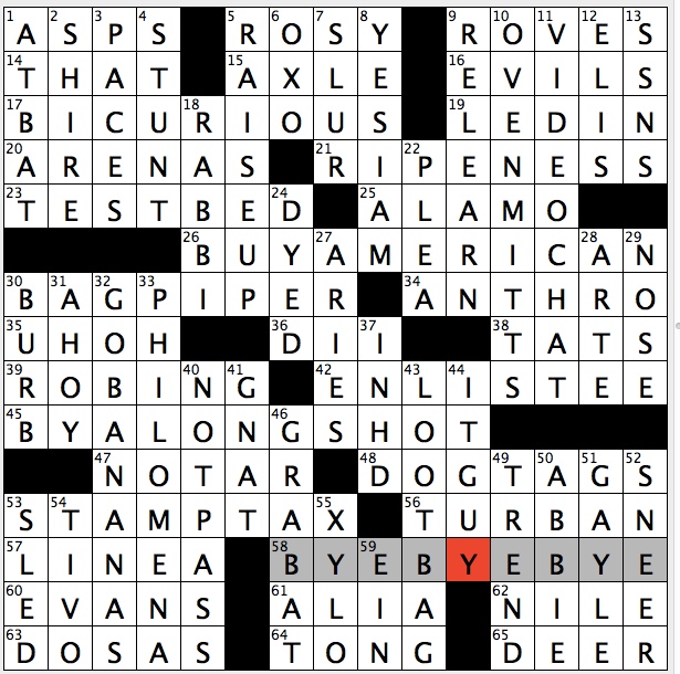 Half of bi crossword clue