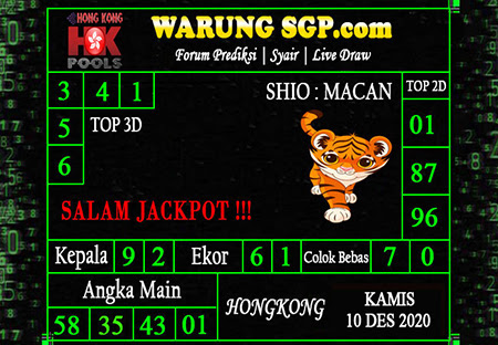 Prediksi Togel Hongkong Kamis 10 Desember 2020 Prediksitogel Jp