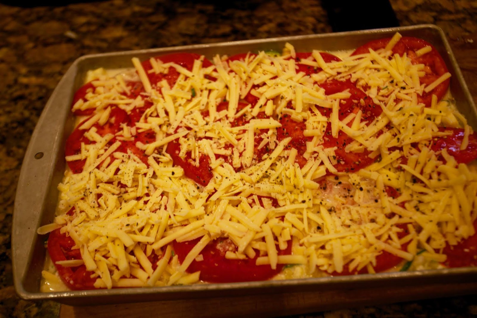 Sweet Cornbread, Crustless Tomato Pie and Cheddar No Knead Bread