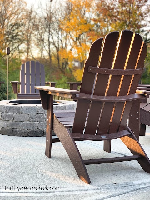 Curved Vineyard Adirondack chairs