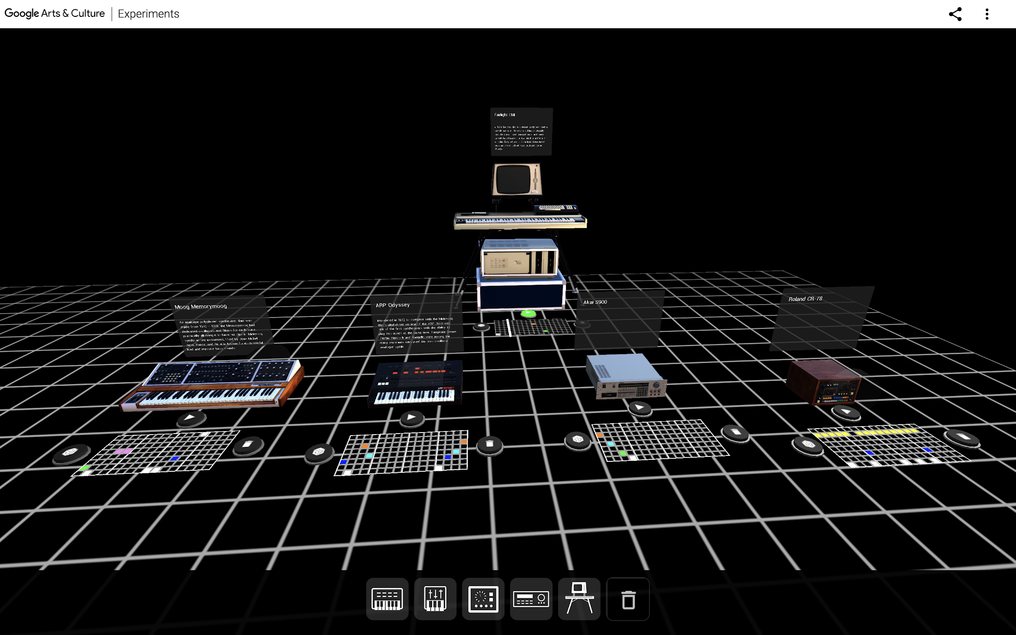 Ein Screenshot von AR Synth