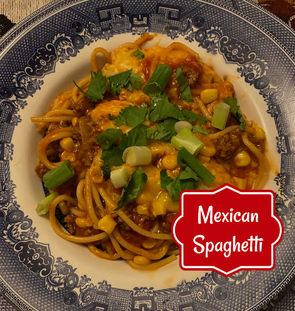 Sweet Tea and Cornbread: One Skillet Mexican Spaghetti!