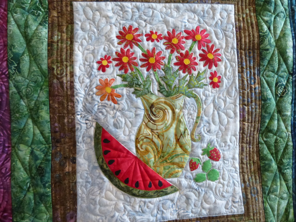 caledonia quilter Seasonal Silhouettes quilt and (ahem) Zucchini