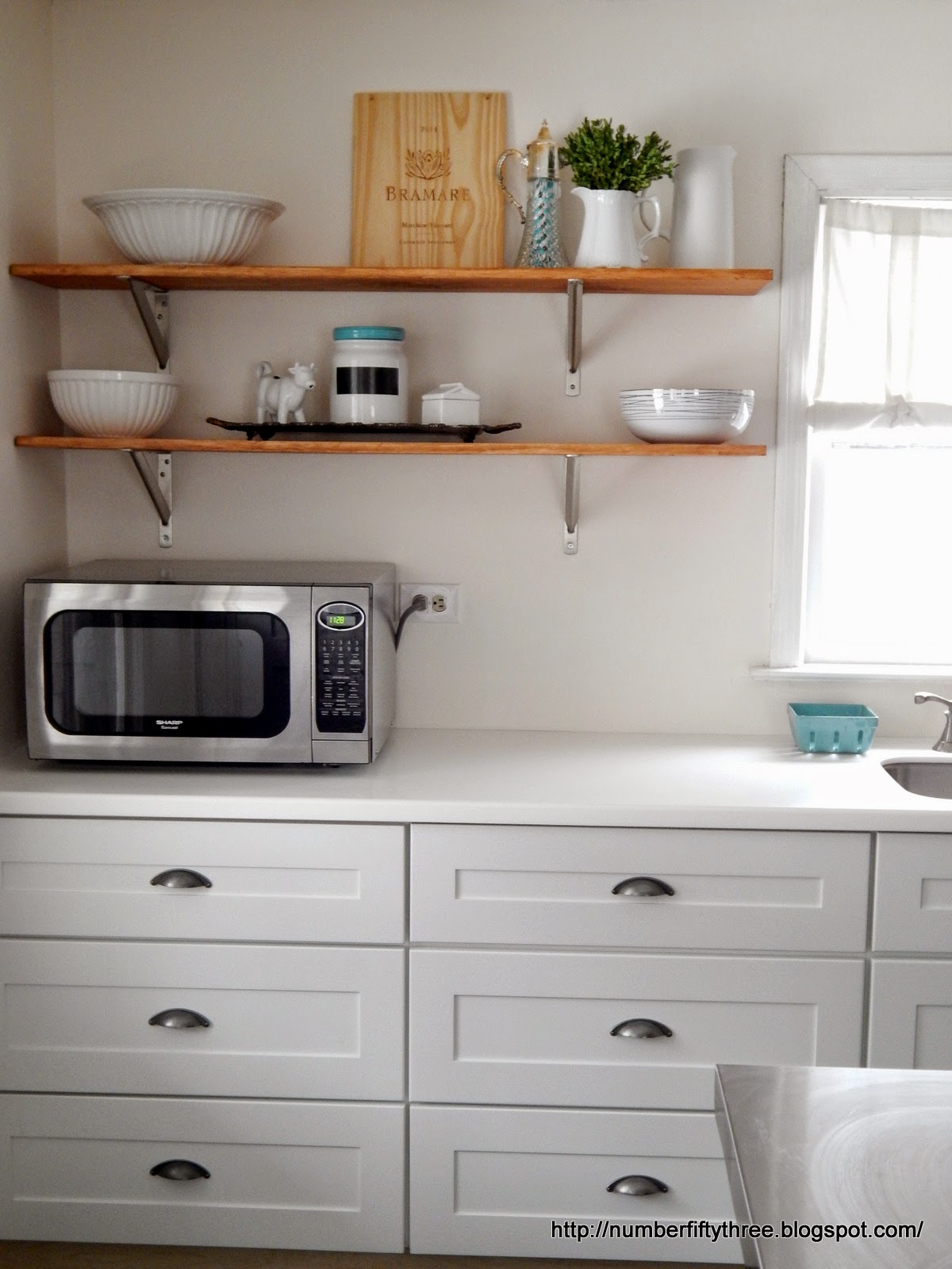 Number Fifty-Three: Easy DIY Kitchen Shelving & Kitchen Reno Update