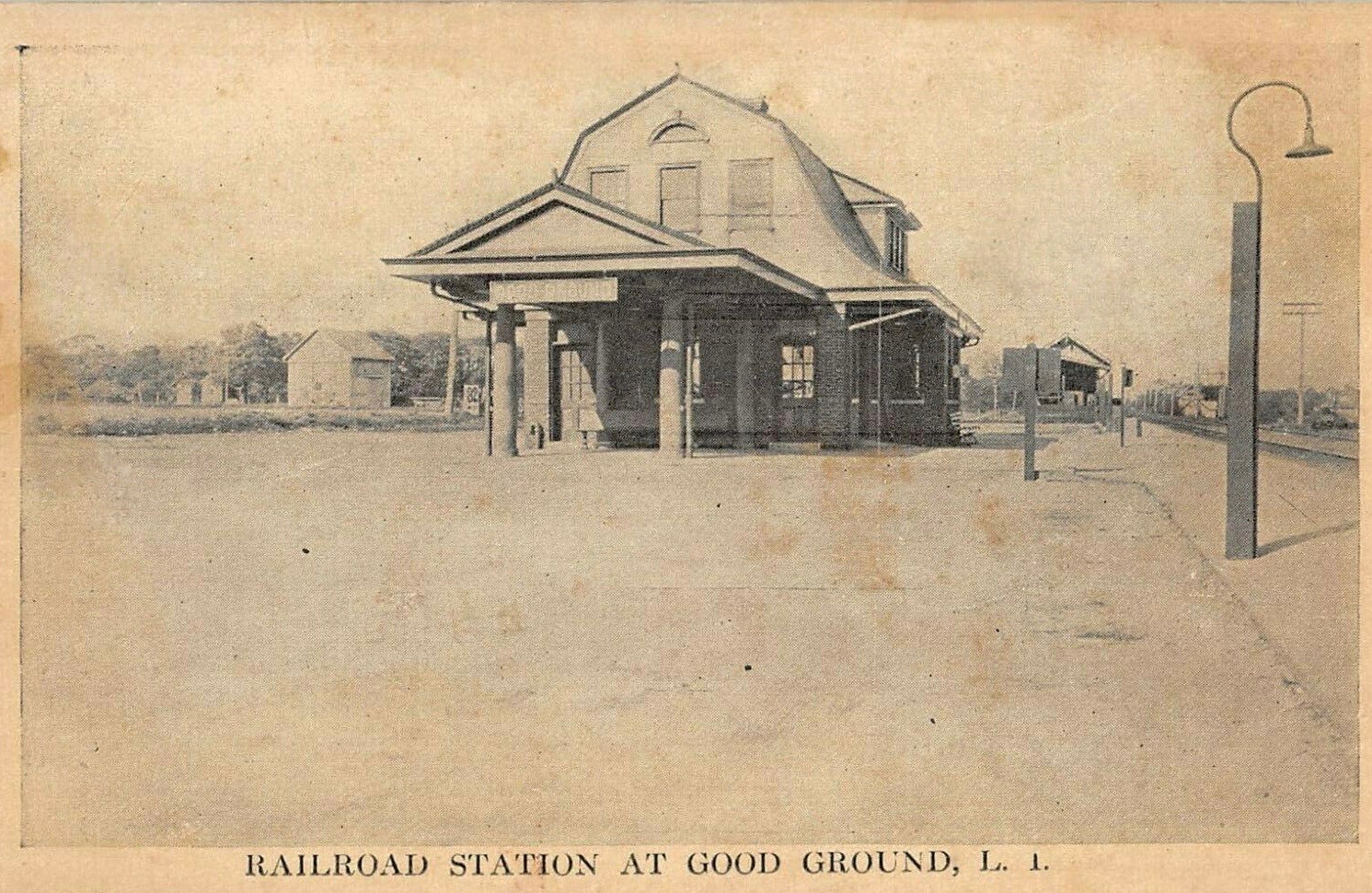 Vintage Railroad Pictures: Long Island Railroad Station, Good Ground