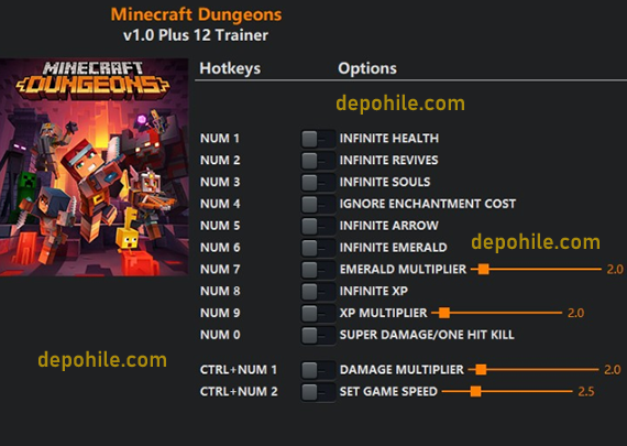 Minecraft Dungeons Yüksek Hasar, Tek Atma, XP Hilesi 2020