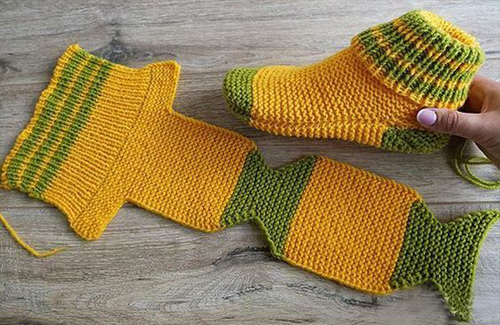 Amazing Knitting: Two Needle Socks Knit Pattern