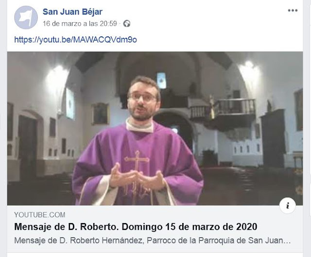 Los párrocos de Béjar se acercan a sus fieles a través de las redes sociales - 23 de marzo de 2020