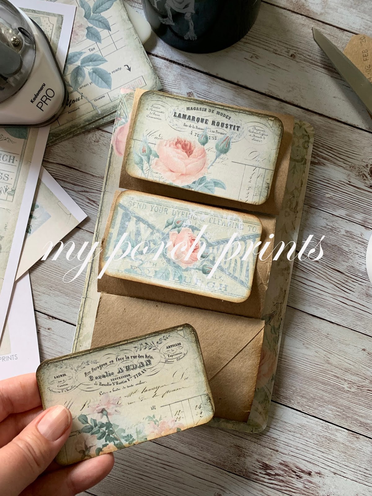 My Porch Prints Toilet Paper Roll Tags for a Junk Journal