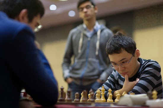 Le Russe Vladimir Kramnik dominé par le Chinois Yu Yangyi - Photo © Maria Emelianova 