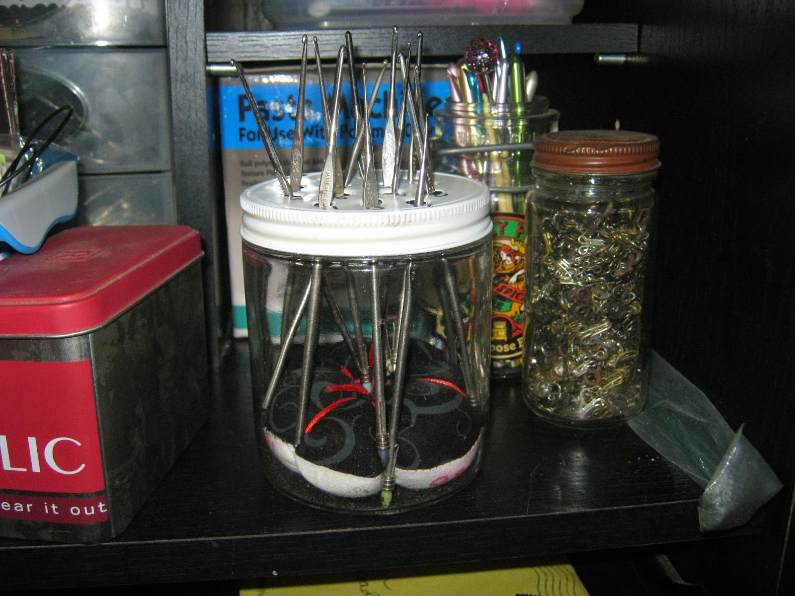 Erika's Chiquis Sewing Room Organization Part Crochet Hooks