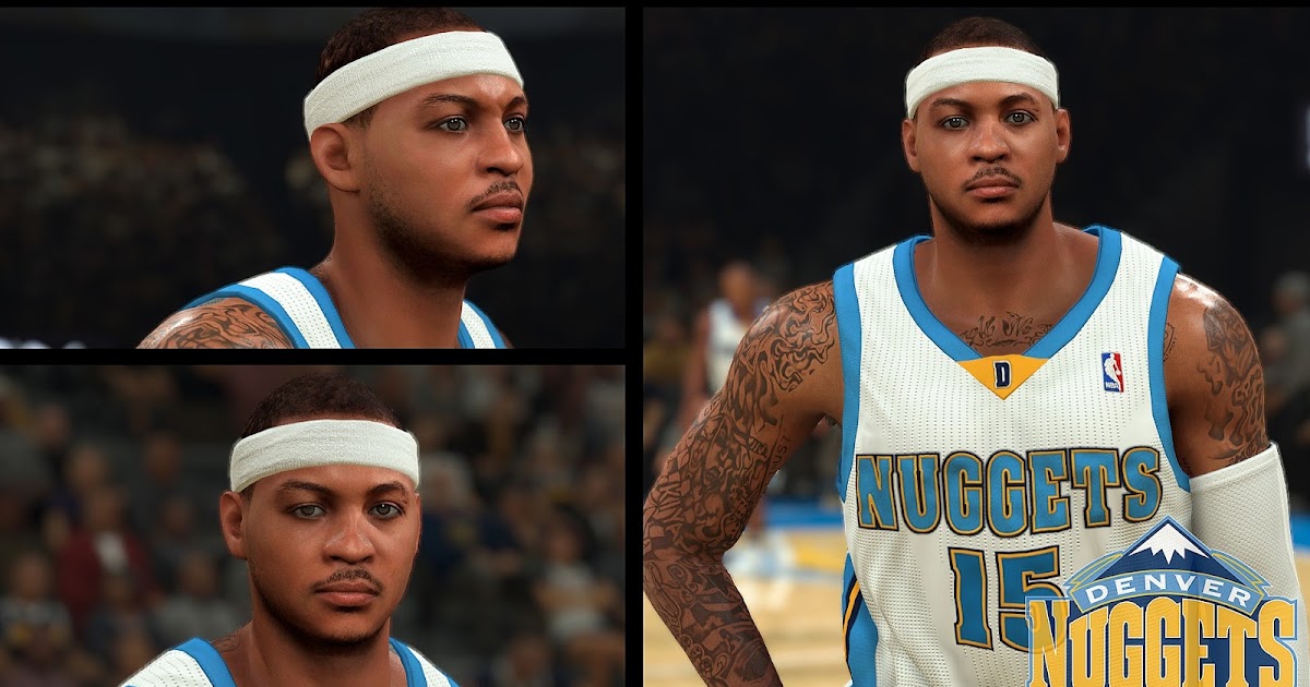 Carmelo Anthony Cyberface and Body Model Nuggets Version