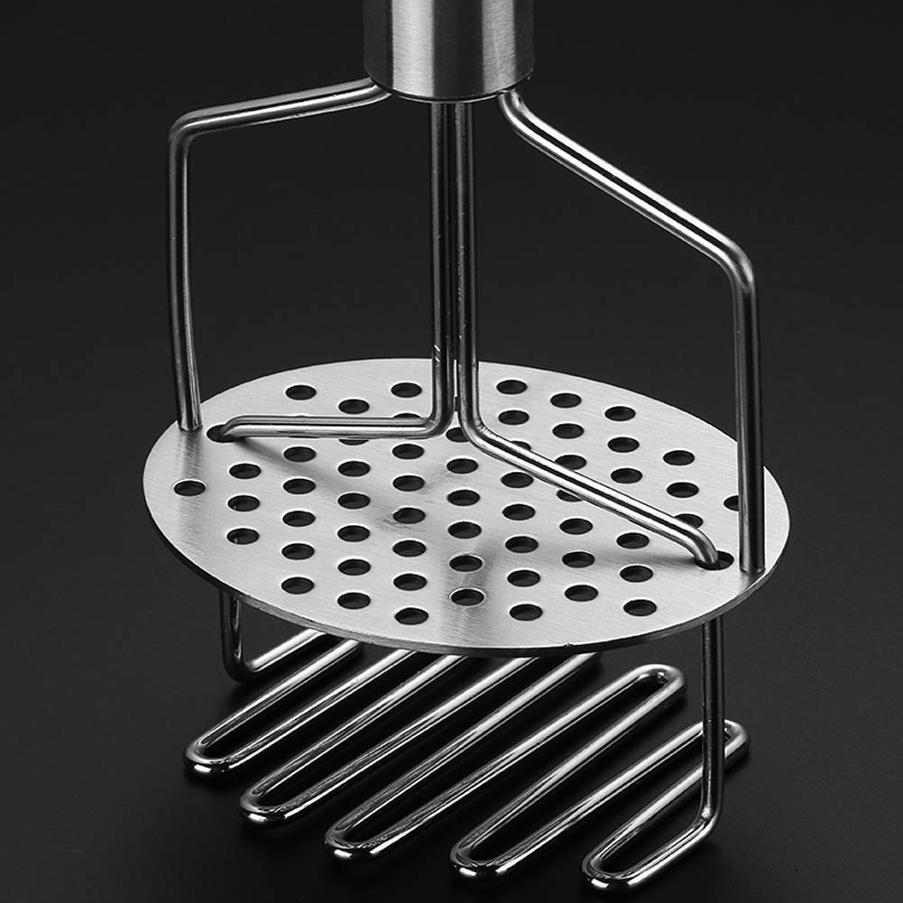 Potato Masher with Spring Stainless Steel, Potato Hand Masher for
