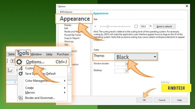 Cara Mudah Dark Mode di Corel DRAW