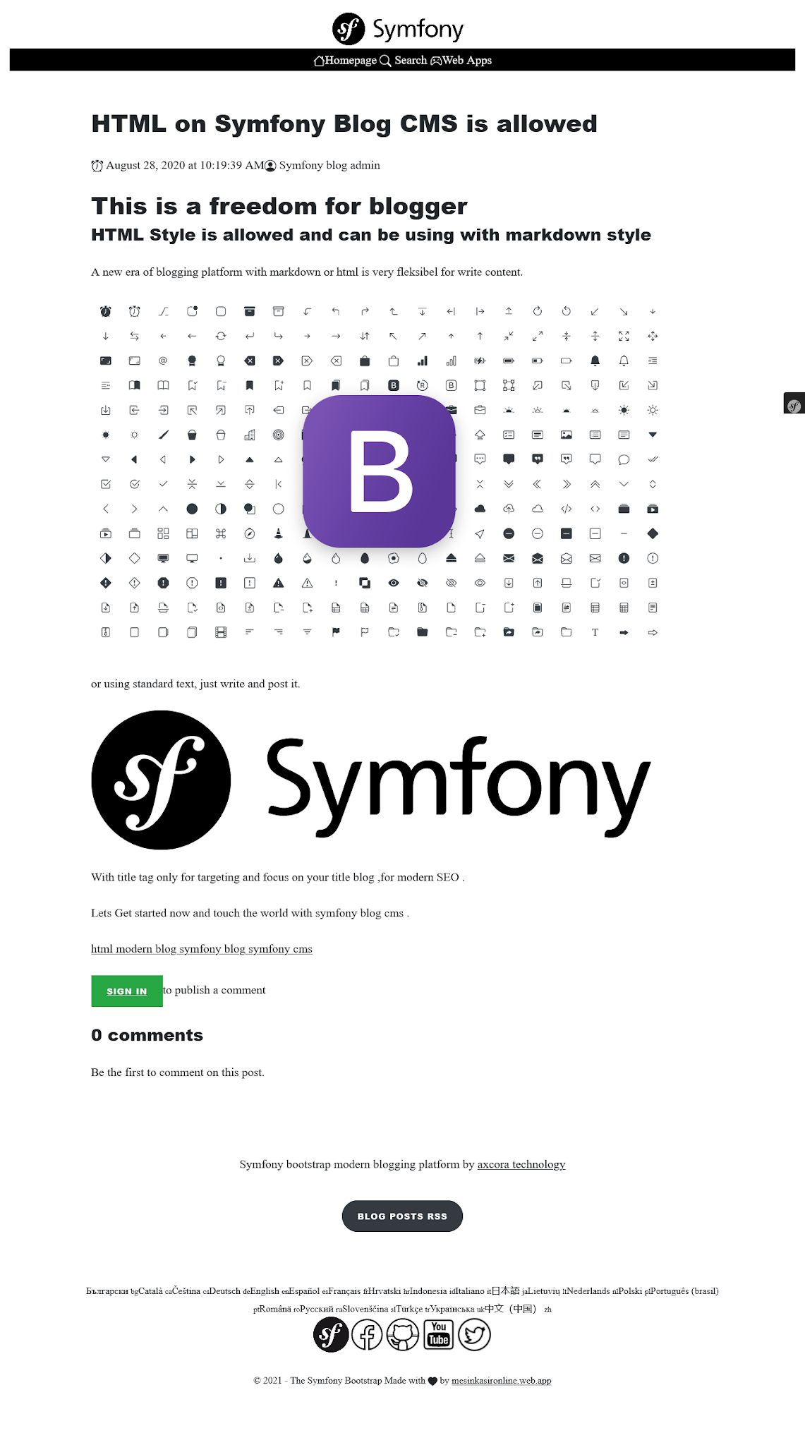 symfony cms source code free download gratis