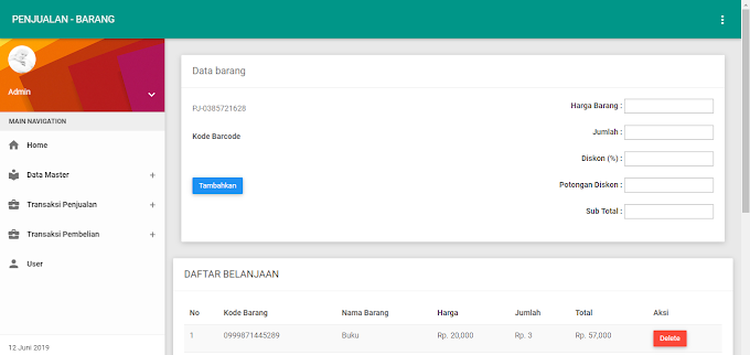 Gratiss Source Code Aplikasi Kasir Penjualan Dengan Menggunakan Barcode Scanner Full