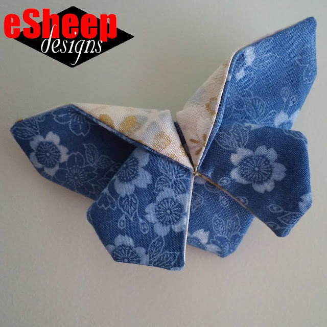 fabric origami butterflies crafted by eSheep Designs